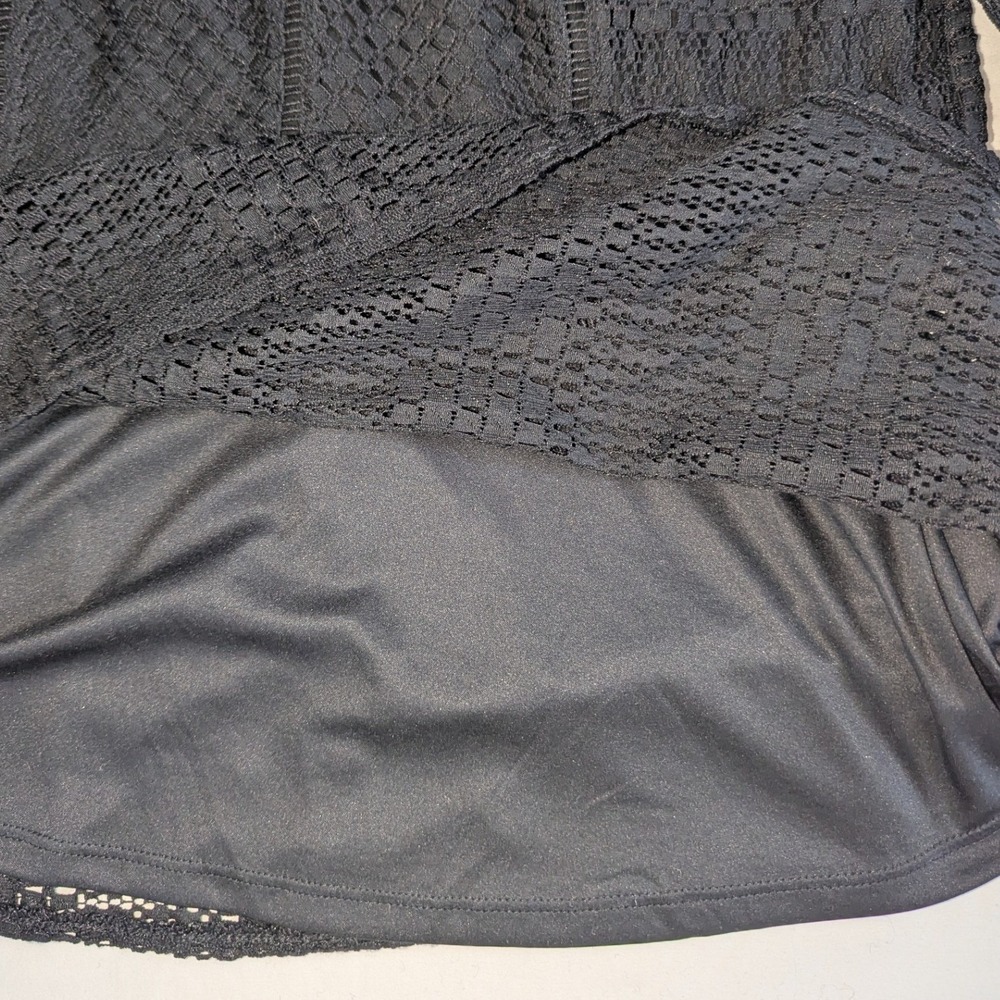 Banana Republic Black Lace Peplum Long Sleeve Top Women's Size L - Picture 8 of 8